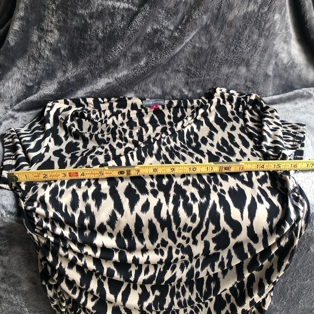 𝅺VINCE Camuto animal print stretch short sleeve dress size M‎ - Picture 12 of 14